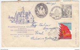 Yugoslavia, 150 Years Of Post Office In Samobor Special Pmk And Letter Cover Travelled 1960 To Sisak B180210 - Lettres & Documents