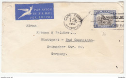 South Africa, Letter Cover Airmail Travelled 1952 Cape Town Pmk B180122 - Poste Aérienne