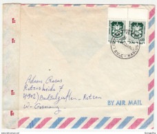 Israel, Censored Airmail Letter Cover Travelled 1976 Nablus Pmk B180122 - Lettres & Documents