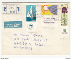 Israel, Registered Airmail Letter Cover Travelled 1970 Nablus Pmk B180122 - Lettres & Documents