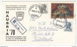 HAUBRIA 1970 Letter Cover Registered Travelled 1975 Umag (Umago) Pmk B190601 - Covers & Documents