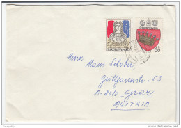 Coat Of Arms Stamps Travelled 19?? Czechoslovakia To Austria Bb160429 - Timbres