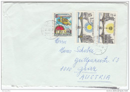 Space Stamps Registered Travelled 19?? Czechoslovakia To Austria Bb160429 - Altri & Non Classificati