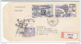 Space Stamps Registered Travelled 1967 Czechoslovakia To Luxembourg Bb160429 - Other & Unclassified