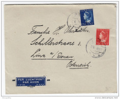 Netherlands Air Mair Letter Cover Travelled 1948? To Linz Bb160309 - Brieven En Documenten