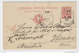 Italy Postal Stationery Postcard Cartolina Postale Italiana Travelled 19?? To Wien Bb160309 - Stamped Stationery