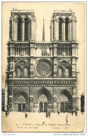 Façade De L'Eglise Notre-Dame Postcard Not Travelled Bb - Notre Dame De Paris