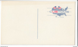 USA Customs 1964 Postal Stationery Postcard Unused Bb170325 - 1961-80