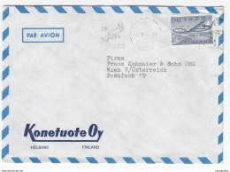 Finland Konetuote Oy Company Airmail Cover Letter Travelled 1966 Helsinki To Wien Bb161110 - Covers & Documents