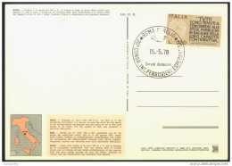 Esperanto Italia 1978 30th Congress Railway Worksers Special Postmarks On Postcard Roma Not  Travelled Bb150916 - Esperanto