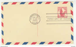 UXC3, Postal Stationery Airmail FD Postal Card 1960 Minneapolis Pmk B200901 - 1941-60