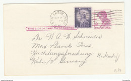 UX48, Preprinted Department Of Botany, University Of Michigan Postal Card Uprated Posted 1966 Ann Arbor Pmk B200901 - 1961-80
