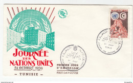 Tunisie Journée Des Nations Unies 1959 FDC B190415 - Tunisia