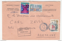 Tunisie RT Secretariat D'Etat A La Sante Publique Official Letter Cover Travelled 1967 To Germany B190415 - Tunisia