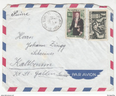 Tunisie Air Mail Letter Cover Travelled 1960 La Marsa To Switzerland B190415 - Tunisia
