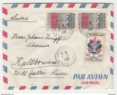 Tunisie Air Mail Letter Cover Travelled 1961 La Marsa To Switzerland B190415 - Tunisia