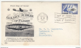 Golden Jubilee Of Flight 1959 FDC Travelled To Sisak B190401 - 1952-1960