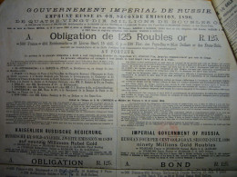 1890 Obligation 500F 4% Or 2ème émission - Rusia