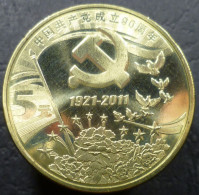 Cina - 5 Yuan 2011 - 90° Anniversario - Partito Comunista Cinese - KM# 1992 - China