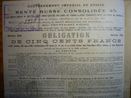 1901 Obligation 500F 4% Or - Russia