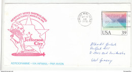 Christening Of USS Jefferson City Aerogramme Newport News 1990 Pmk B210220 - Covers & Documents