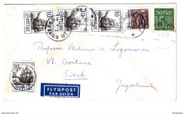 Sweden Letter Cover Posted Air Mail 1971 To Sisak B201210 - Covers & Documents