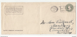 United States Postal Stationery Letter Cover Posted 1920 NY To Germany B200501 - Other & Unclassified