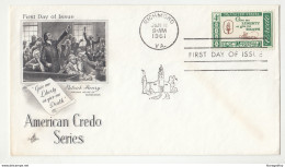 United States 1961 American Credo Series Henry FDC B200501 - 1961-1970