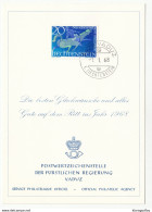 Liechtenstein 1968 Postal Office Christmas Greetings Card B200501 - Storia Postale