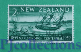 S407 - NUOVA ZELANDA - NEW ZEALAND 1959 MARLBOROUGH CENTENNIAL 2d USATO - USED - Usati