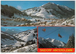 Skidorf Hinterglemm Mit Zwölferkogel Old Postcard Travelled 1994 Bb151029 - Zell Am See