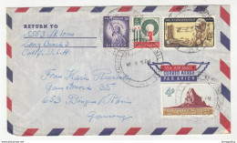 US Air Mail Letter Cover Posted 1963 To Germany B200301 - Cartas & Documentos