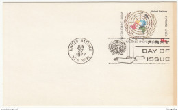 United Nations Postal Stationery Postcard 1977 FDC Not Travelled B170420 - Storia Postale