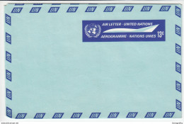 United Nations 13c Aerogramme Unused B170420 - Posta Aerea
