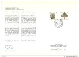 Germany 2011 Fachwerkbauten Bundesminister Der Finanzen Card Mi.2861/62  Bb150924 - Sobres Privados - Usados