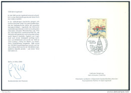 Germany 2006 1200 Jahre Ingolstadt Bundesminister Der Finanzen Card Mi.2526  Bb150924 - Privatumschläge - Gebraucht