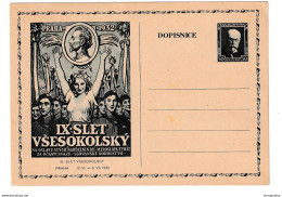 Czechoslovakia 1932 Sokol IX Slet Illustrated Postal Stationery Postcard Unused B210410 - Postcards