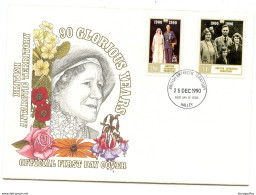 British Antarctic Territory 1990 90 Years Queen Mother FDC 200220 - FDC