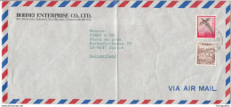 Bohsei Enterprise, Shibuya Company Air Mail Letter Cover Travelled To Zurich B171025 - Brieven En Documenten