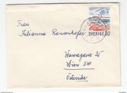 Sweden Small Letter Cover Travelled 1968 To Austria B171025 - Cartas & Documentos