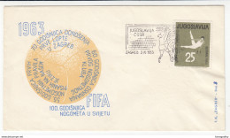 Yugoslavia, 100 Years Of Football Illustrated Letter Cover & Postmark 1963 B180301 - Cartas & Documentos