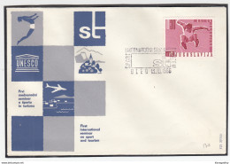 Yugoslavia, UNESCO First International Seminar On Sport And Tourism - Bled 1966 Illustrated Letter Cover & Pmk B180210 - UNESCO