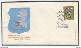 Yugoslavia, 2nd International Men's Handball Tournament Zagreb Trophy 1964 Illustrated Letter Cover & Postmark B180210 - Handball