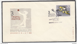 Yugoslavia, 3rd International Women's Handball Tournament Zagreb Trophy 1965 Illustrated Letter Cover & Postmark B180210 - Handbal