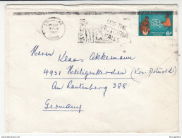 Zambia, Victoria Falls Slogan Pmk On Letter Cover Travelled 1967 Livingstone Pmk B180201 - Zambia (1965-...)