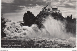 Rheinfall Und Schloss Laufen Old Postcard 1957 Unused B180122 - Laufen-Uhwiesen 