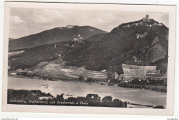 Petersberg, Drachenburg Und Drachenfels Am Rhein Old Postcard Travelled 1943 Königswinter Pmk B180122 - Drachenfels