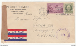 Pension Helene Company Letter Cover Travelled Air Mail 1949 To Austria - Censored B170915 - Aéreo