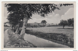 Esens, Ostfriesland Am Stadtgraben Old Postcard Travelled 1942 Ardorf Pmk B170605 - Esens