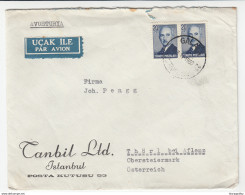 Tanbil Ltd. Company Letter Cover Travelled 1950 Galata To Thörl Bei Aflenz B170429 - Cartas & Documentos